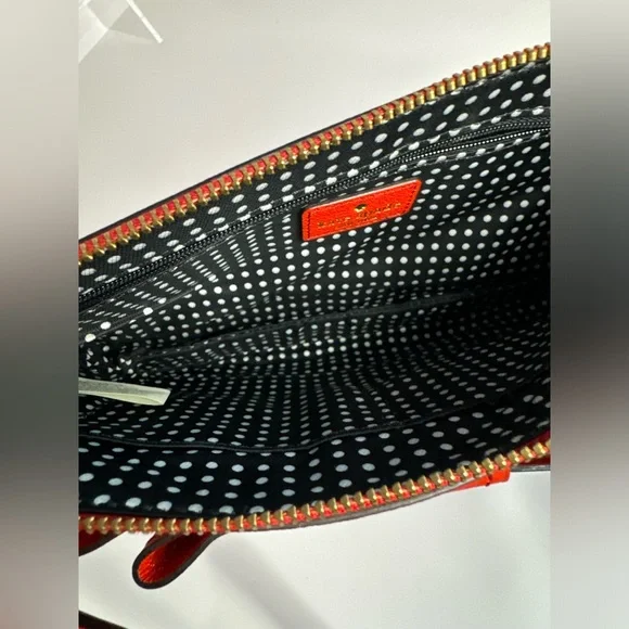 Kate Spade EUC Villabella Avenue Celina Bow Red Pebbled Leather Crossbody Bag - Picture 9 of 11